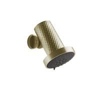 Gessi Habito Douche de tête anticalcaire avec articulation, pluie, pluie douce et massage, montage mural et sur colonne, INTRECCIO, 57251727, 57251727, Colorazione: Ottone spazzolato PVD