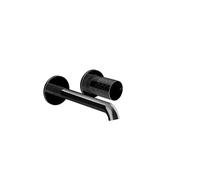 Gessi Habito Set de finition Mitigeur monocommandé pour lavabo, sans garniture de vidage, saillie 171-201mm, montage mural, INTRECCIO, 70188706, 70188706, Colorazione: Metallo nero PVD