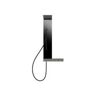Gessi HI-FI, combinaison de douche pour montage mural en surface avec thermostat, 2 fonctions, 63043149, 63043149, Colorazione: Ottica Finox