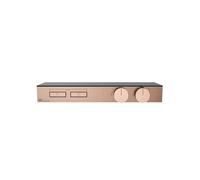 Gessi HI-FI, kit prêt à monter pour thermostat haute performance 3/4, commande par bouton-poussoir, tablette, verre de sécurité trempé, montage horizontal, 2 sorties séparées, 63022030, 63022030, Colo