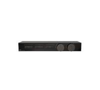 Gessi HI-FI, kit prêt à monter pour thermostat haute performance 3/4, commande par bouton-poussoir, tablette en verre de sécurité trempé noir, montage horizontal avec 3 sorties séparées, 63024706, 630