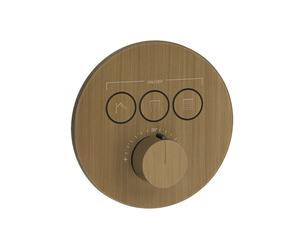 Gessi Hi-Fi Set de montage final Thermostat avec commande par touches on/off. 3 voies, 38716713, 38716713, Colorazione: Ottone antico