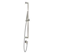 Gessi Inciso ensemble de barres de douche 800 mm, avec raccord mural coudé 1/2, douche anticalcaire et flexible 1500 mm Support de douche non orientable, 58142149, 58142149, Colorazione: Ottica Finox