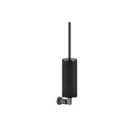 Gessi Inciso ensemble de brosses de toilette pour montage mural, récipient noir mat, 58520706, 58520706, Colorazione: Metallo nero PVD