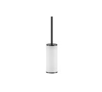 Gessi Inciso, ensemble de brosses pour toilettes sur pied, récipient blanc mat, 58543707, 58543707, Colorazione: Metallo nero spazzolato PVD