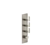 Gessi Inciso- Kit de pré-montage pour thermostat encastré 3/4 haute performance, une rosace, montage vertical, 3 voies séparées, 58206149, 58206149, Colorazione: Ottica Finox