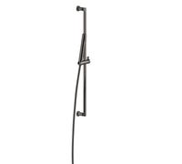 Gessi Inciso Set de barres de douche 800 mm, douchette anticalcaire et flexible 1500 mm, supports de douche non orientables latéralement, 58145706, 58145706, Colorazione: Metallo nero PVD