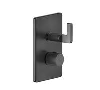 Gessi Inciso Set de montage final pour douche, pour thermostat encastré, cartouche de déviation 3 voies on-off, pour UPK 09269, 58136299, 58136299, Colorazione: Nero XL