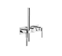 Gessi Ingranaggio ensemble prêt à lemploi mélangeur monocommande douche/baignoire, plaque carrée pour corps caché, 63543707, 63543707, Colorazione: Metallo nero spazzolato PVD