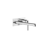 Gessi Ingranaggio set de finition pour mitigeur monocommande encastré pour lavabo avec plaque rectangulaire, bec 205-175 mm, 63589713, 63589713, Colorazione: Ottone antico