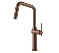 PRONTA CONSEGNA - Gessi Miscelatore monocomando con doccetta estraibile Habito 60652 708 finitura Copper Brushed