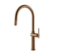 Gessi HABITO Estraibile Warm Bronze Brushed PVD - 60672#726 Miscelatore Lavello | Finitura bronzo caldo spazzolato, Bocca estraibile, Monocomando
