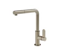 Rubinetto miscelatore monocomando con doccetta estraibile Lavello cucina Inox satinato Helium 50103#149