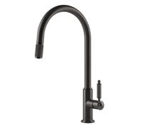 Gessi Miscelatore monocomando con doccetta estraibile Venti20 60622 707 finitura Black Metal Brushed