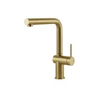 Gessi INEDITO Girevole Gold Brushed PVD - 60431#716 Miscelatore Lavello | Canna girevole, finitura oro spazzolato, leva ergonomica