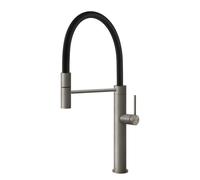 Gessi Miscelatore semi pro monocomando con doccetta estraibile Kitchen 60010 239 finitura Steel Brushed