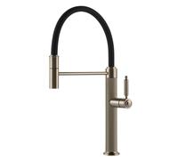 Gessi VENTI20 Semiprofessionale Finox Brushed Nickel - 60634#149 Miscelatore Lavello | Nichel Spazzolato Finox, Canna semiprofessionale doppia funzione, Altezza canna 250 mm