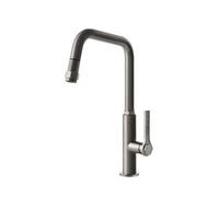 Gessi OFFICINE Due Getti Finox Brushed Nickel / Matte Black - 60053#599 Miscelatore Lavello | Due getti, finitura bicolore, design moderno