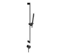 Gessi Origini Barre de douche avec coude de raccordement mural, avec flexible, douchette 1 jet, montage mural, 66142706, 66142706, Colorazione: Metallo nero PVD