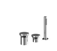 Gessi Origini robinetterie de baignoire à 3 trous, avec inverseur, flexible, douchette, 2 voies, montage sur bord de baignoire, 66043031, 66043031, Colorazione: cromo