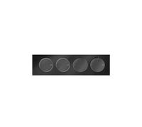 Gessi Origini Set de montage final Thermostat haute performance avec commande par touches, 2 voies, montage mural horizontal, 66222706, 66222706, Colorazione: Metallo nero PVD