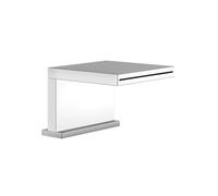 Gessi Rettangolo K, bec pivotant sur le bord de la baignoire fonctionnant avec un mitigeur monocommande séparé, 20191710, 20191710, Colorazione: Ottone PVD