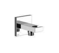 Gessi Rettangolo Raccordement mural coude 1/2 et support pour douche à main, sécurité intrinsèque, 20161031, 20161031, Colorazione: cromo