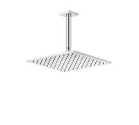 Gessi Rilievo, douche de tête anticalcaire 250x250 mm, avec joint et tuyau de plafond 1/2 connexion, longueur personnalisée, 59159299, 59159299, Colorazione: Nero XL