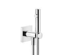 Gessi Rilievo, douchette à main hygiénique à obturateur, coude de raccordement mural 1/2 avec support, pas de sécurité intrinsèque, 59153031, 59153031, Colorazione: cromo