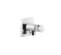 Gessi Rilievo, raccord mural coudé 1/2 et support pour douchette, sécurité intrinsèque, 59161031, 59161031, Colorazione: cromo
