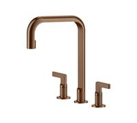 Gessi Rubinetto 3 Fori Inciso 58701 708 31,5 cm Copper Brushed PVD
