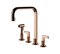 Gessi Rubinetto 4 Fori Inciso 58703 030 31,5 cm Rame PVD
