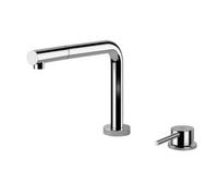 Gessi SU&GIU Sottofinestra Chrome - 50109#031 Miscelatore Lavello | Canna abbattibile, finitura cromata, installazione sottocampo