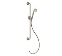 Gessi Venti20 Barre de douche avec support courbé, avec support de douche pivotant, montage mural, 1 jet, raccord 1/2, 65144149, 65144149, Colorazione: Ottica Finox