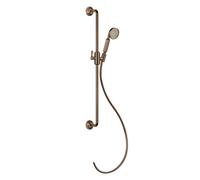Gessi Venti20 Barre de douche avec support courbé, avec support de douche pivotant, montage mural, 1 jet, raccord 1/2, 65144708, 65144708, Colorazione: Rame spazzolato PVD