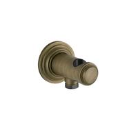 Gessi Venti20 Coude de raccordement mural avec support de douche, raccord 1/2, montage mural, 65161713, 65161713, Colorazione: Ottone antico