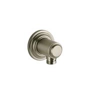 Gessi Venti20 Coude de raccordement mural sans support de douche, raccord 1/2, montage mural, 65169149, 65169149, Colorazione: Ottica Finox