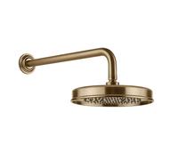Gessi Venti20 Douche de tête anticalcaire, D229mm, avec articulation et bras mural 389mm, montage mural, 65148726, 65148726, Colorazione: Bronzo caldo spazzolato PVD