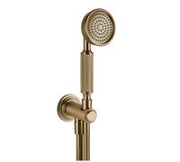 Gessi Venti20 Set de douche avec coude de raccordement mural, avec support, flexible et douchette, montage mural, raccord 1/2, 65123726, 65123726, Colorazione: Bronzo caldo spazzolato PVD