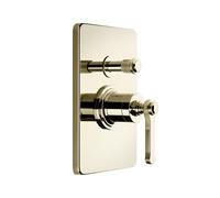 Gessi Venti20 Set de finition Mitigeur bain/douche, pour bec séparé, 2 voies, cartouche D35mm, montage mural, 65079710, 65079710, Colorazione: Ottone PVD
