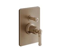 Gessi Venti20 Set de finition Mitigeur bain/douche, pour bec séparé, 2 voies, cartouche D35mm, montage mural, 65079708, 65079708, Colorazione: Rame spazzolato PVD