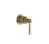 Gessi Venti20 Set de finition Mitigeur monocommandé lavabo/baignoire/douche, pour bec séparé, 1 voie, cartouche D35mm, montage mural, 65131727, 65131727, Colorazione: Ottone spazzolato PVD