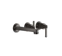 Gessi Venti20 Set de finition Mitigeur monocommandé pour bain, avec bec, cartouche de déviation à 2 voies, saillie 209mm, montage mural, 65042707, 65042707, Colorazione: PVD