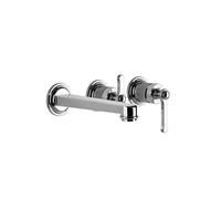 Gessi Venti20 Set de finition Mitigeur monocommandé pour bain, avec bec, cartouche de déviation à 2 voies, saillie 209mm, montage mural, 65042031, 65042031, Colorazione: cromo