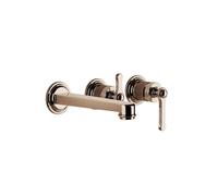 Gessi Venti20 Set de finition Mitigeur monocommandé pour bain, avec bec, cartouche de déviation à 2 voies, saillie 209mm, montage mural, 65042030, 65042030, Colorazione: Rame PVD