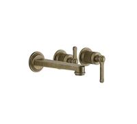 Gessi Venti20 Set de finition Mitigeur monocommandé pour bain, avec bec, cartouche de déviation à 2 voies, saillie 209mm, montage mural, 65042713, 65042713, Colorazione: Ottone antico
