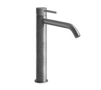 Gessi316 Intreccio mitigeur monocommande de lavabo, version haute, sans vidage 1 1/4, saillie 156 mm, 54106707, 54106707, Colorazione: Metallo nero spazzolato PVD