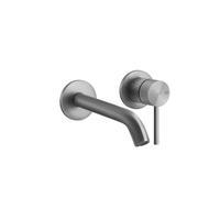 Gessi316 Intreccio set de finition pour mitigeur monocommande encastré de lavabo, rosaces simples D65 mm, bec 146-116 mm, 54183299, 54183299, Colorazione: Nero XL