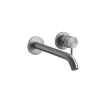 Gessi316 Intreccio set de finition pour mitigeur monocommande encastré de lavabo, rosaces simples D65 mm, bec personnalisé, sans vidage, 54189299, 54189299, Colorazione: Nero XL