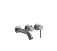 Gessi316 kit prêt à poser pour mitigeur monocommande encastré pour baignoire, cartouche dinverseur 2 voies, rosettes rondes, 54140299, 54140299, Colorazione: Nero XL
